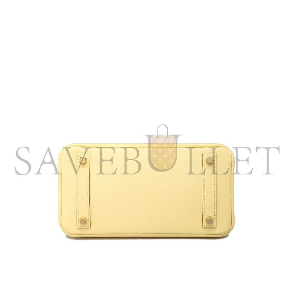 h**mes master birkin 25 swift leather G003e egg yellow gold buckle bag h049362ck07 (25*20*13cm)
